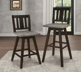 5602-29BKS2 Swivel Pub Height Chair, Set of 2 - Luna Furniture