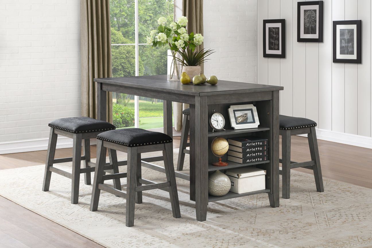 Timbre Gray Counter Height Set from Homelegance - Luna Furniture