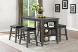 Timbre Gray Counter Height Set -  Homelegance - Luna Furniture