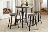 Chevre Brown/Gray Counter Chair, Set of 2 from Homelegance - Luna Furniture