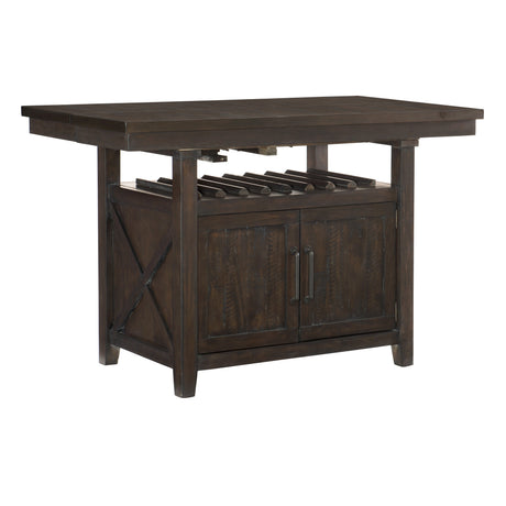 Oxton Dark Cherry Extendable Counter Height Table -  Homelegance - Luna Furniture