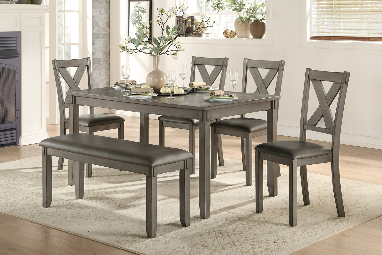 Holders Gray 6-Piece Dining Set from Homelegance - Luna Furniture