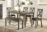 Holders Gray 6-Piece Dining Set - Luna Furniture