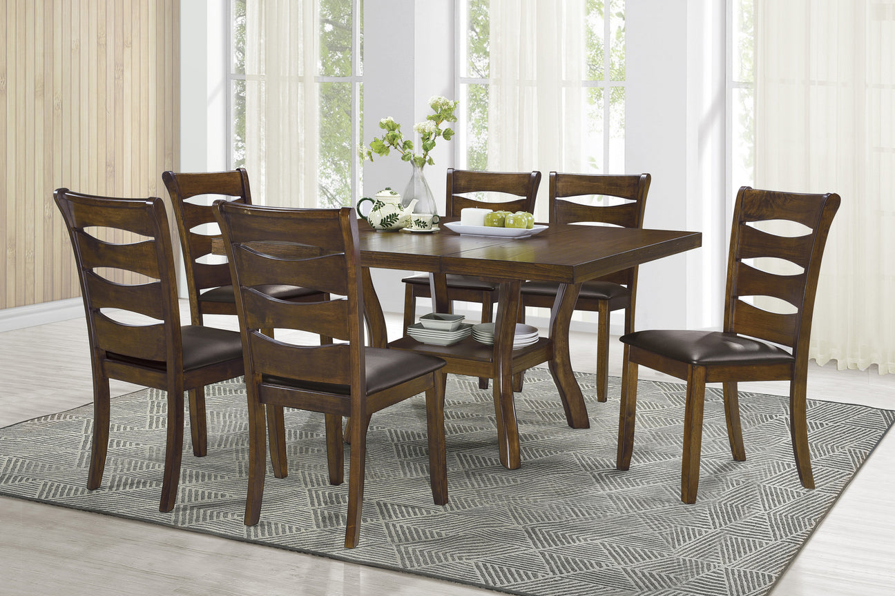 Darla Brown Extendable Dining Set from Homelegance - Luna Furniture