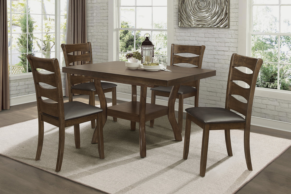 Darla Brown Extendable Dining Set from Homelegance - Luna Furniture