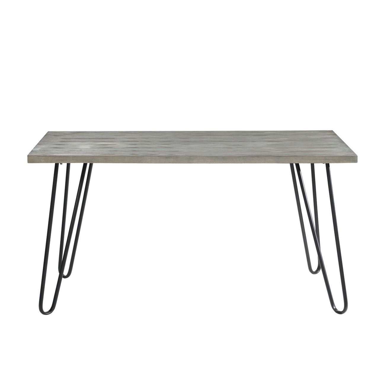 Keene Light Gray/Black Metal Dining Table from Homelegance - Luna Furniture