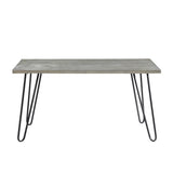 Keene Light Gray/Black Metal Dining Table from Homelegance - Luna Furniture