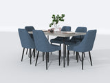 Keene Light Gray/Black Metal Dining Table from Homelegance - Luna Furniture