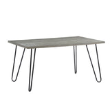 Keene Light Gray/Black Metal Dining Table from Homelegance - Luna Furniture