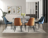 Keene Light Gray/Black Metal Dining Table from Homelegance - Luna Furniture