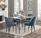 Keene Light Gray/Black Metal Dining Table from Homelegance - Luna Furniture