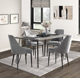 Keene Light Gray/Black Metal Dining Table from Homelegance - Luna Furniture