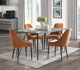 Keene Light Gray/Black Metal Dining Table from Homelegance - Luna Furniture