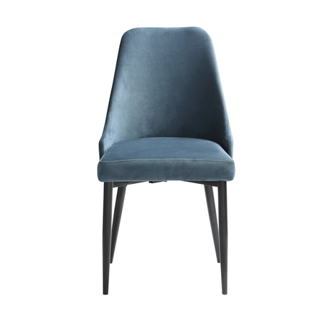 Keene Blue Velvet Side Chair, Set of 2 from Homelegance - Luna Furniture