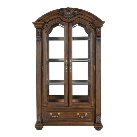 Bergen Dark Oak Curio from Homelegance - Luna Furniture