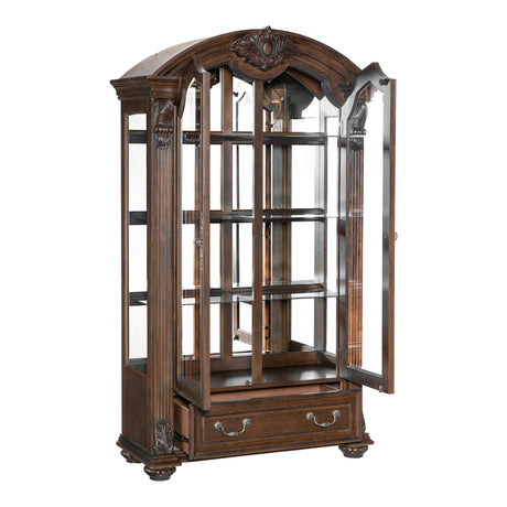 Bergen Dark Oak Curio from Homelegance - Luna Furniture