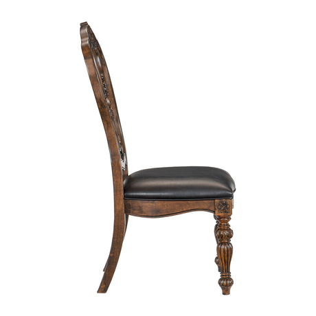 Bergen Dark Oak Side Chair from Homelegance - Luna Furniture