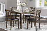 Hazel Charcoal Brown 5-Piece Dining Set -  Homelegance - Luna Furniture