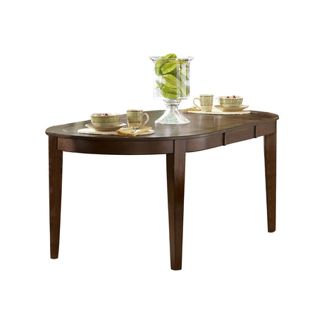 Ameillia Dark Oak Extendable Oval Dining Table -  Homelegance - Luna Furniture