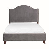 Carlow Gray Camelback Queen Bed from Homelegance - Luna Furniture