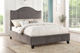 Carlow Gray Camelback Queen Bed from Homelegance - Luna Furniture