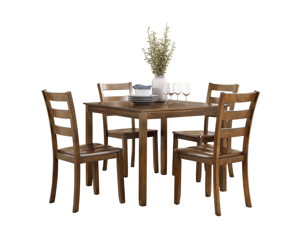 Fallington Charcoal Brown 5-Piece Pack Dinette Set from Homelegance - Luna Furniture