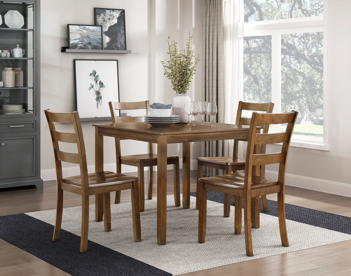 Fallington Charcoal Brown 5-Piece Pack Dinette Set from Homelegance - Luna Furniture