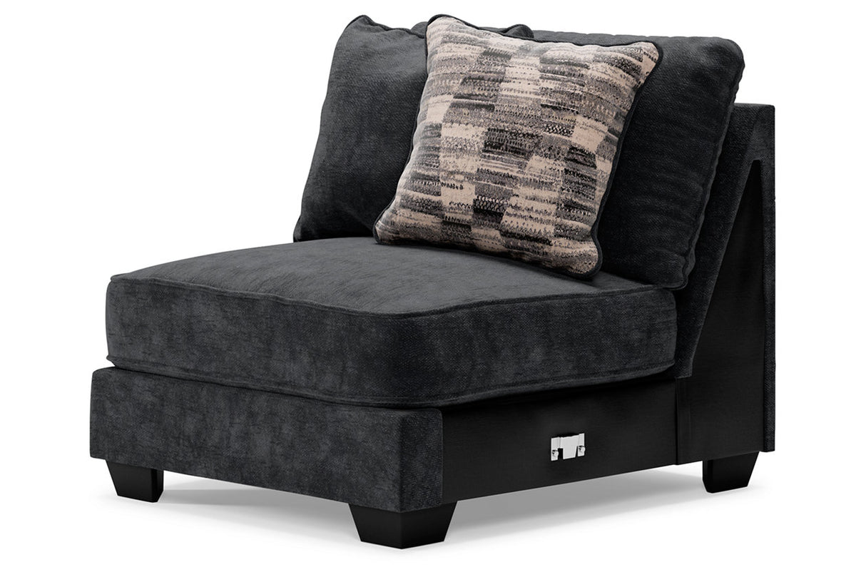 Lavernett Charcoal Armless Chair -  - Luna Furniture