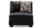 Lavernett Charcoal Armless Chair -  - Luna Furniture