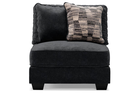 Lavernett Charcoal Armless Chair from Ashley - Luna Furniture