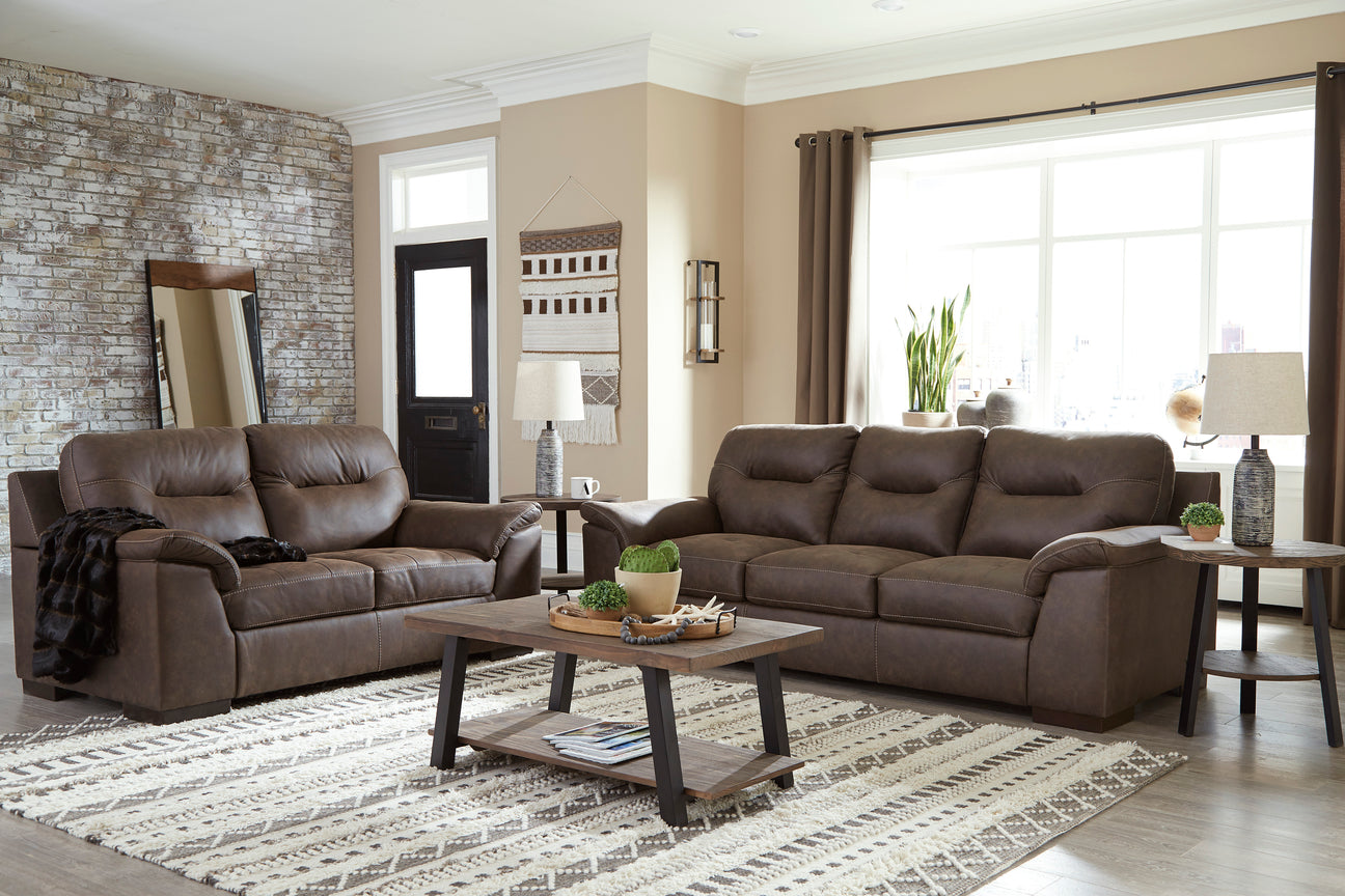 Maderla Walnut Living Room Set from Ashley - Luna Furniture