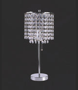 Chandelier Chrome 19" Table Lamp - Luna Furniture