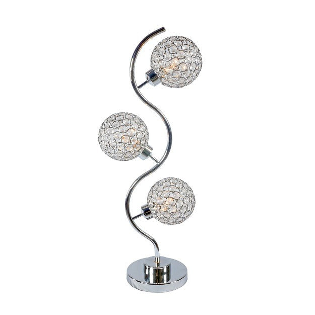 Dana 3- Piece Crystal Globe Table Lamp -  Crown Mark - Luna Furniture