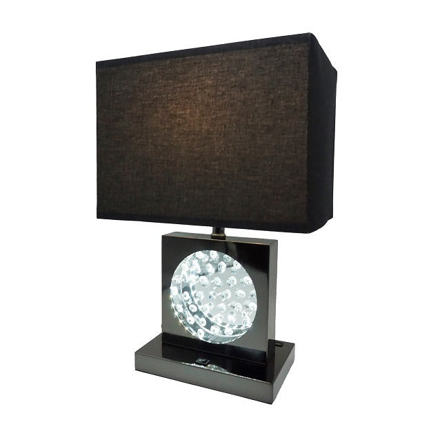 Monica Black Nickel Table Lamp -  Crown Mark - Luna Furniture