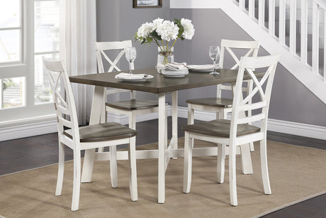 Troy Antique White 5-Piece Dining Set -  Homelegance - Luna Furniture