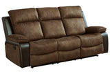 Woodsway Brown Reclining Sofa -  - Luna Furniture