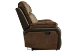 Woodsway Brown Reclining Sofa -  - Luna Furniture