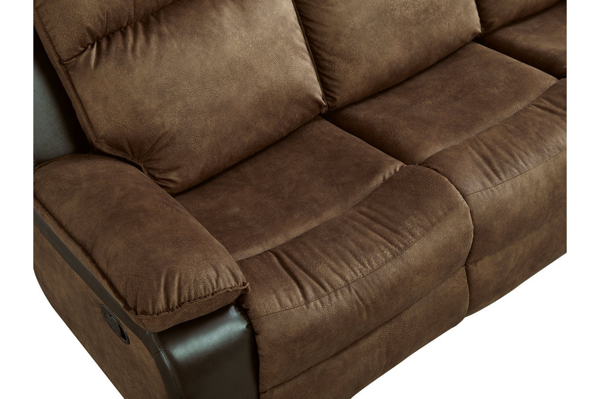 Woodsway Brown Reclining Sofa -  - Luna Furniture