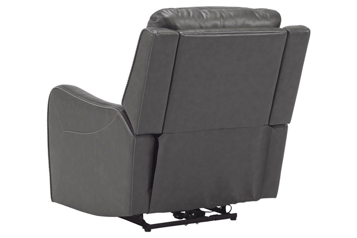 Galahad Smoke Power Recliner from Ashley - Luna Furniture