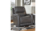 Galahad Smoke Power Recliner from Ashley - Luna Furniture