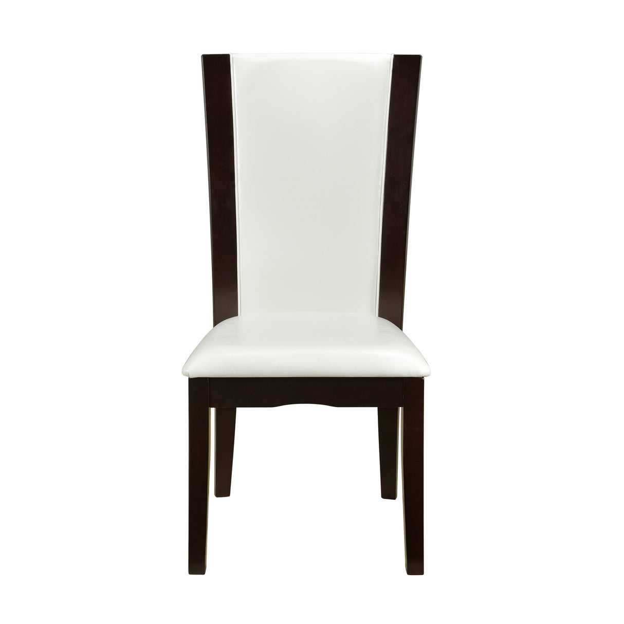 Daisy White/Dark Brown Side Chair, Set of 2 from Homelegance - Luna Furniture