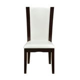 Daisy White/Dark Brown Side Chair, Set of 2 from Homelegance - Luna Furniture