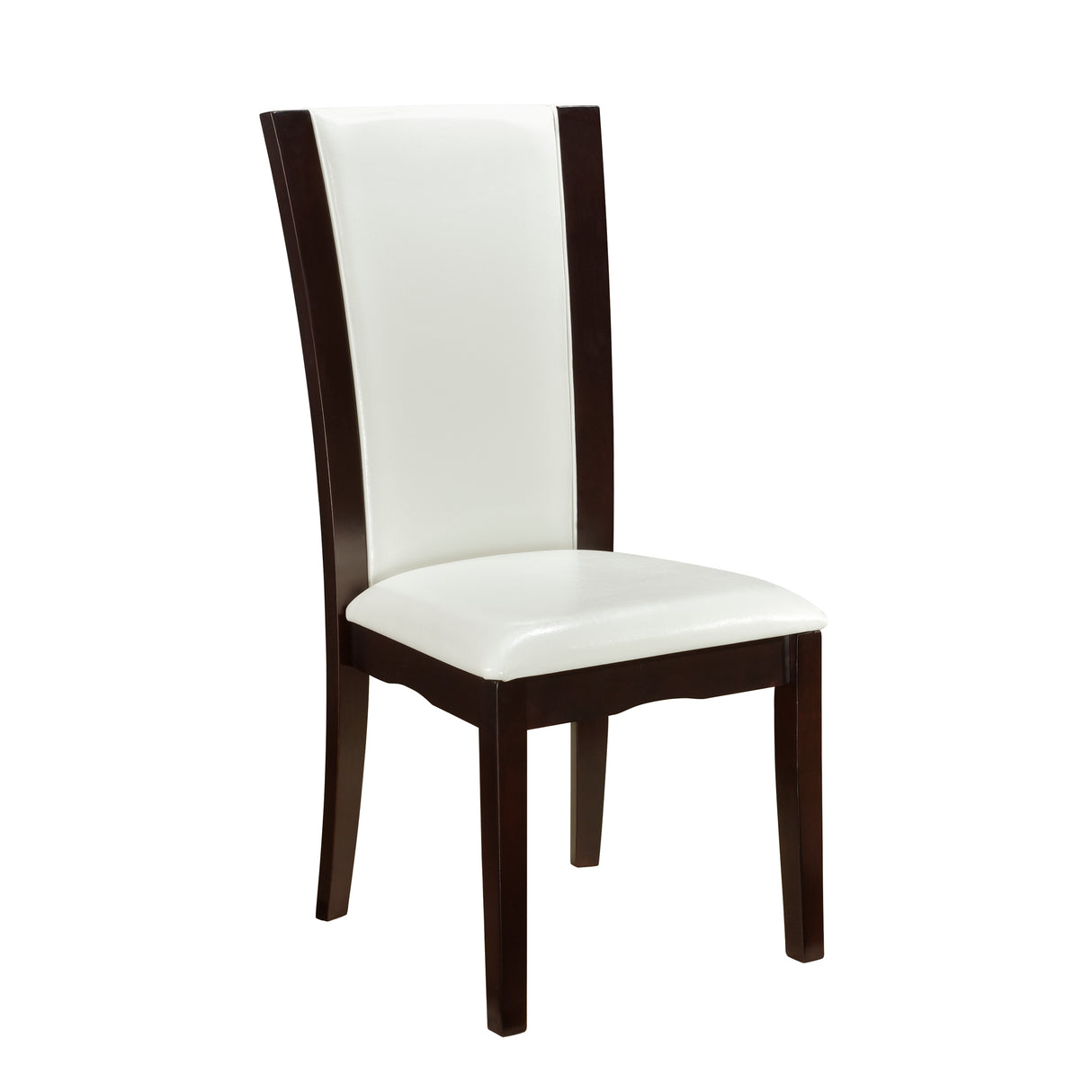 Daisy White/Dark Brown Side Chair, Set of 2 from Homelegance - Luna Furniture