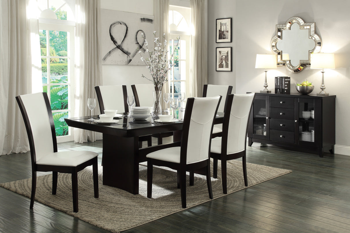 Daisy White/Dark Brown Side Chair, Set of 2 from Homelegance - Luna Furniture