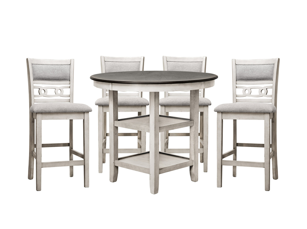 Savor White 5-Piece Counter Height Set -  - Luna Furniture