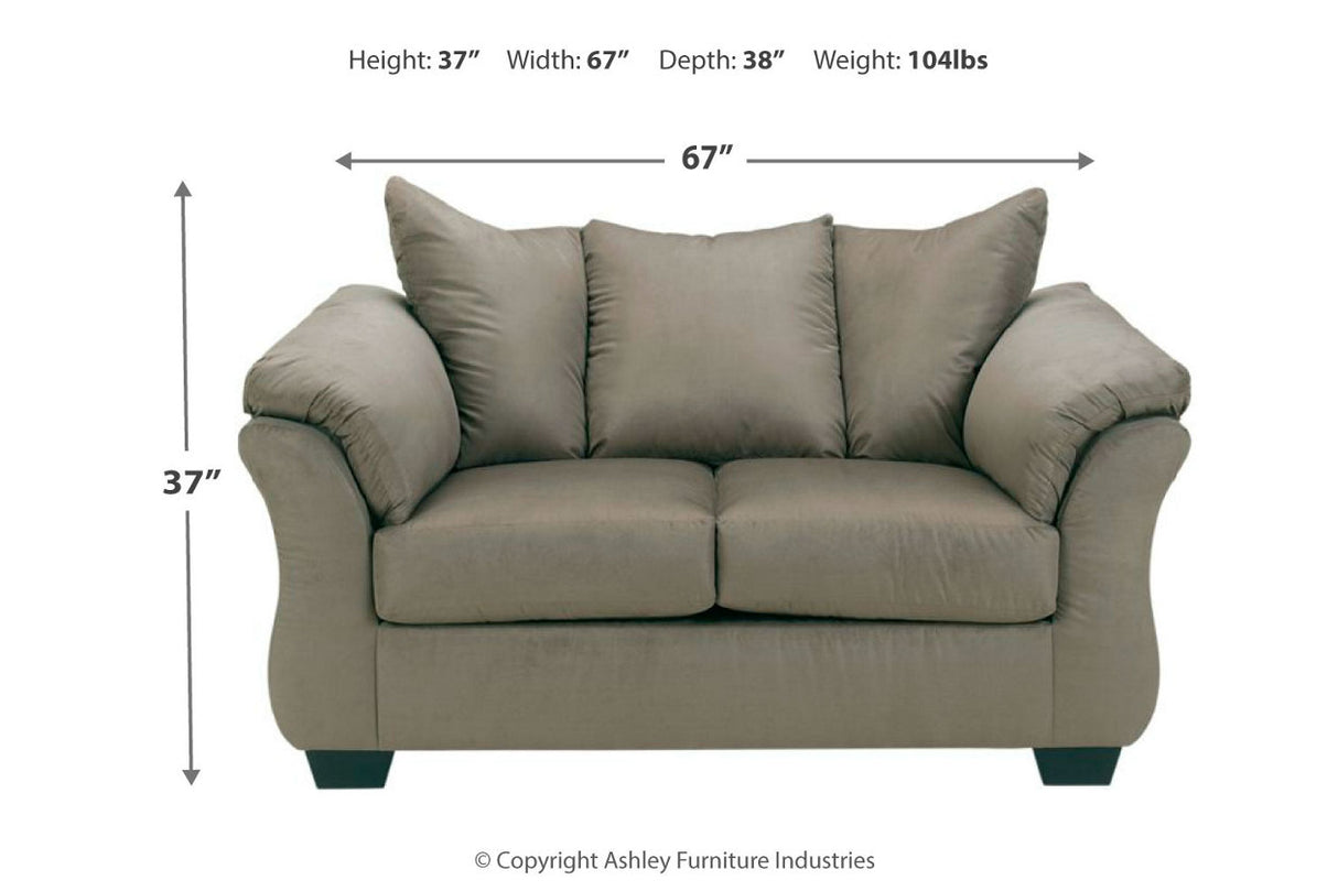 Darcy Cobblestone Loveseat -  - Luna Furniture