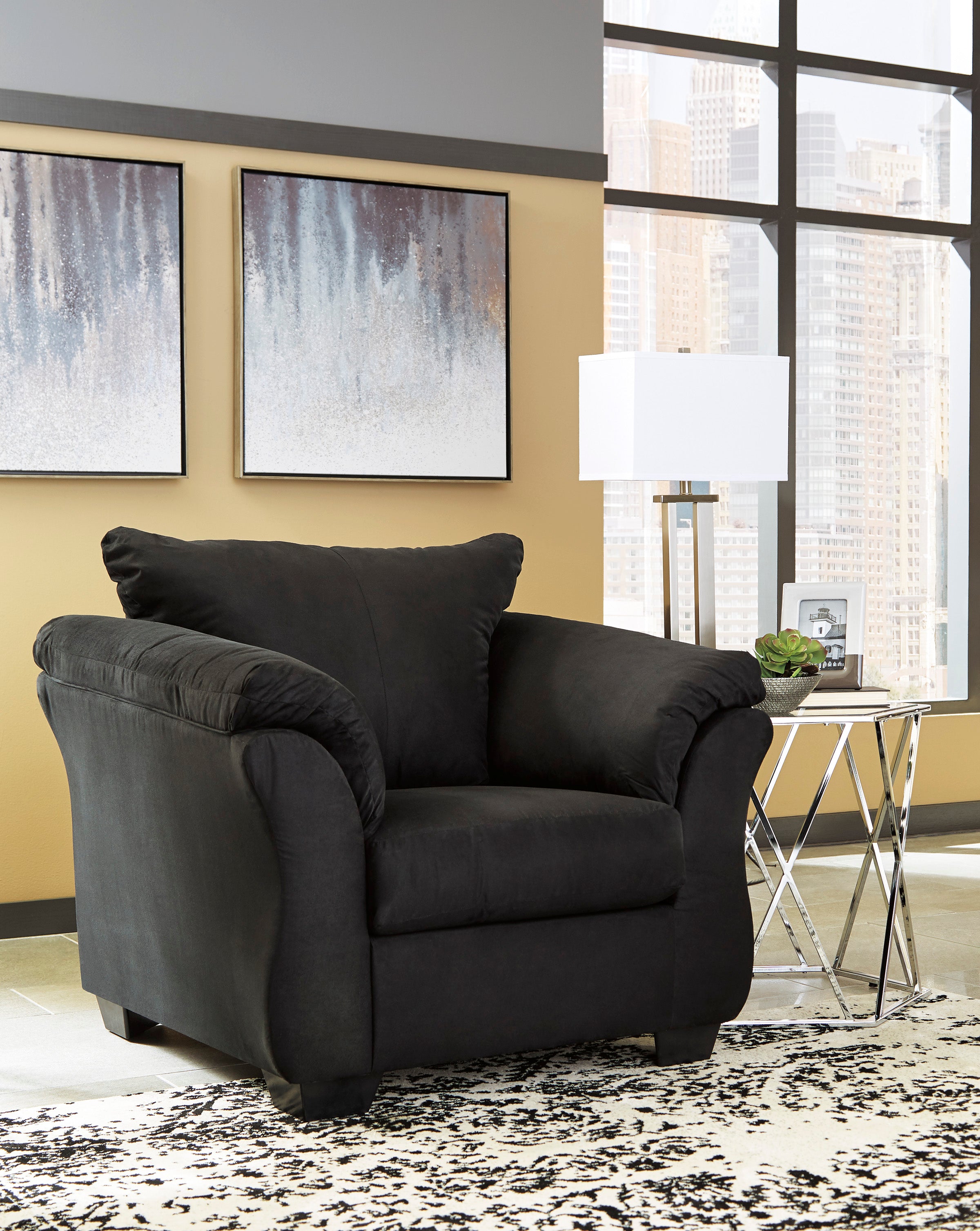 Black sofa and chair sale