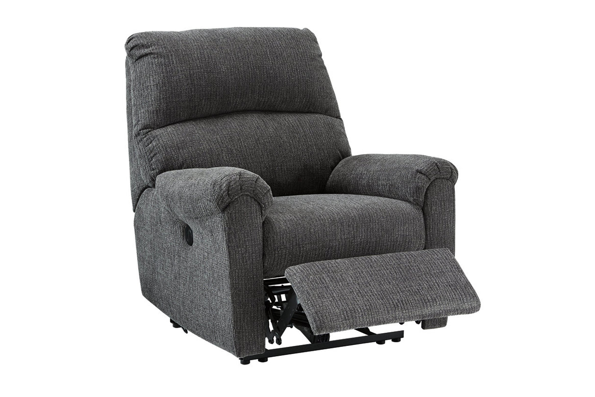 McTeer Charcoal Power Recliner from Ashley - Luna Furniture