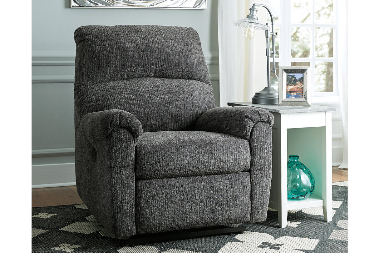 McTeer Charcoal Power Recliner from Ashley - Luna Furniture