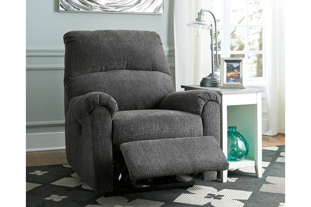 McTeer Charcoal Power Recliner from Ashley - Luna Furniture